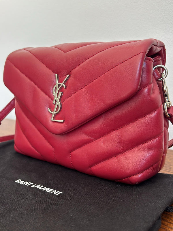 Toy Loulou Matelassé Leather - Red