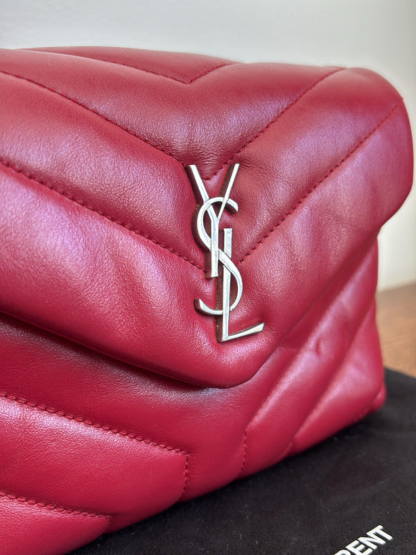 Toy Loulou Matelassé Leather - Red