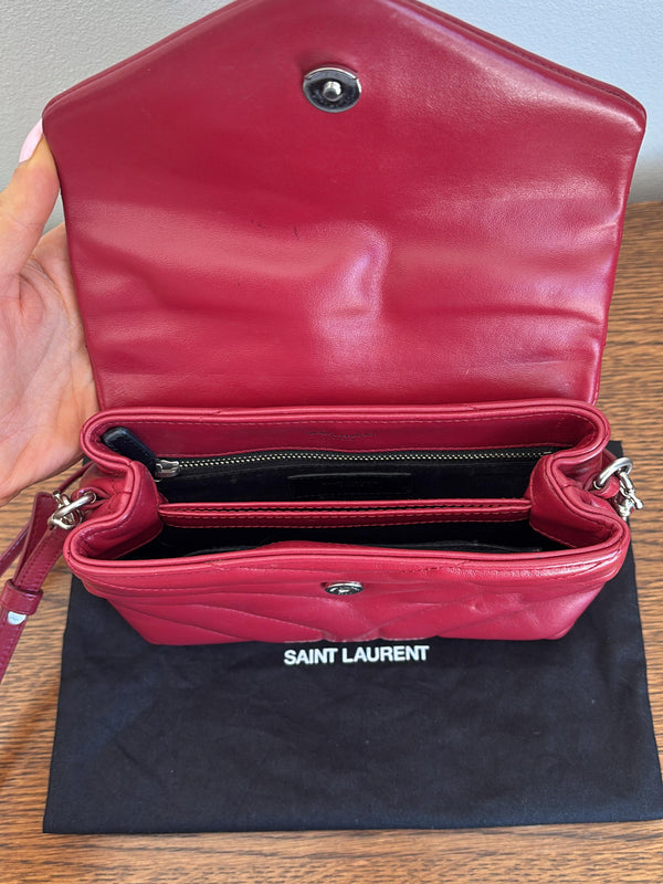 Toy Loulou Matelassé Leather - Red