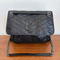 Medium Niki Black Leather