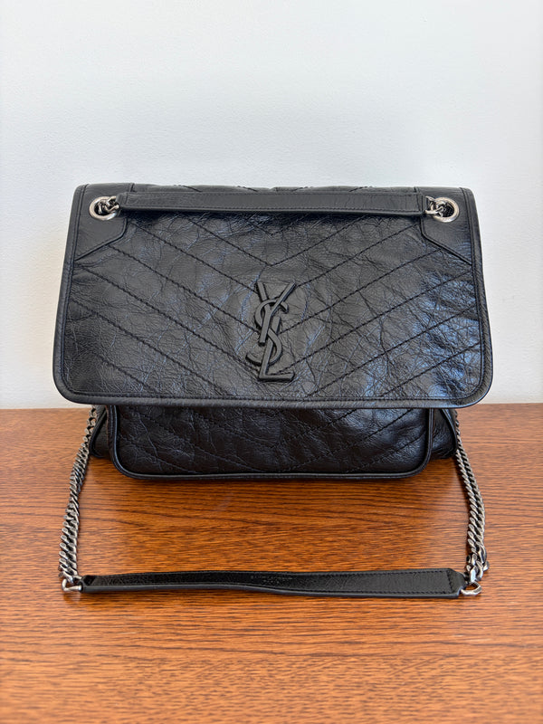 Medium Niki Black Leather