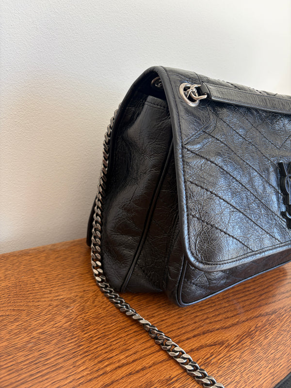 Medium Niki Black Leather