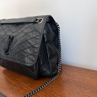 Medium Niki Black Leather