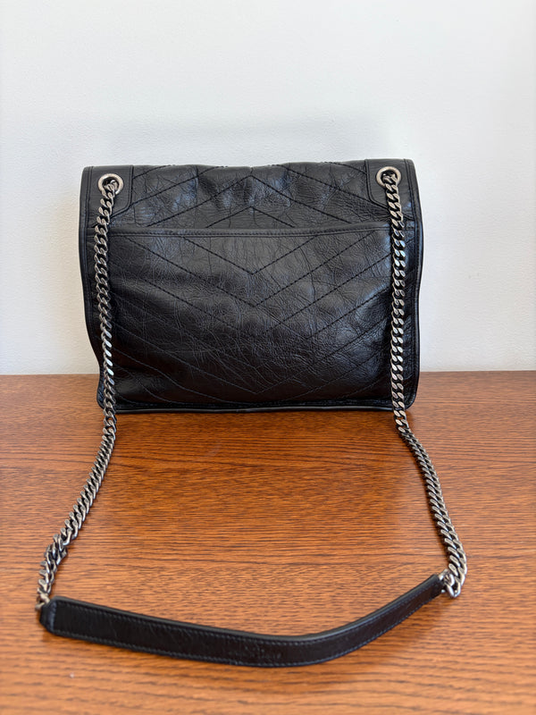 Medium Niki Black Leather