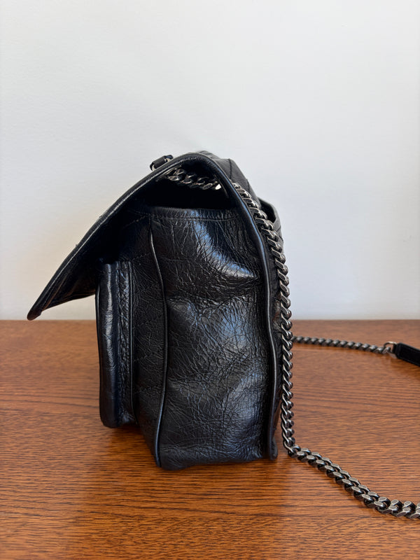 Medium Niki Black Leather