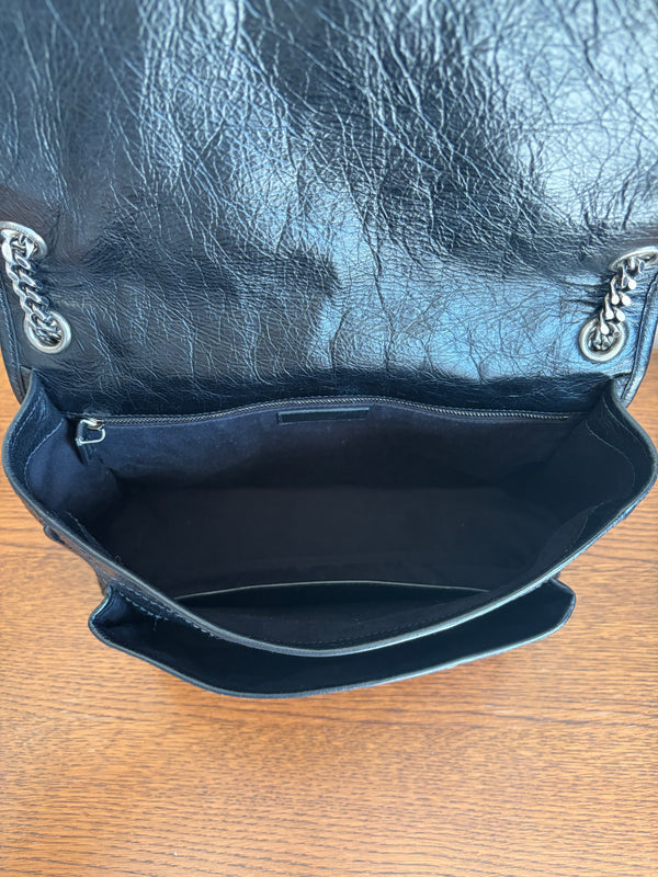 Medium Niki Black Leather