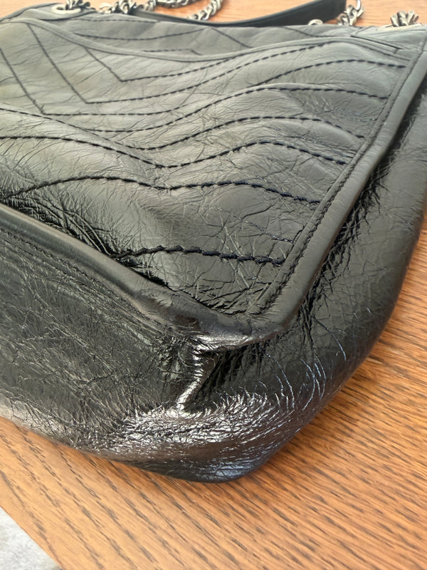Medium Niki Black Leather