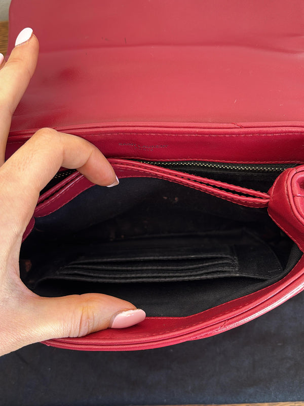 Toy Loulou Matelassé Leather - Red